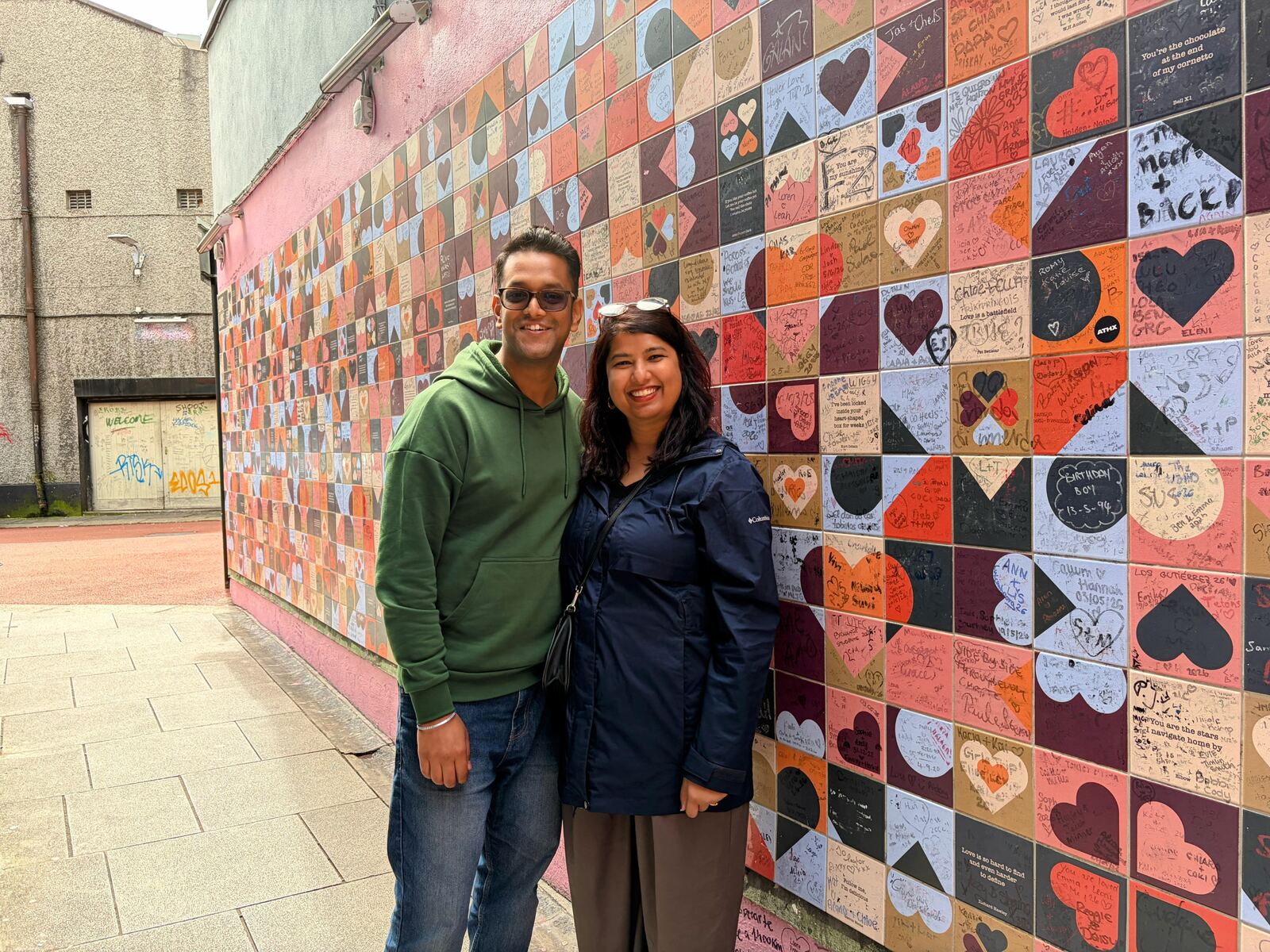 Guests at the heart wall
