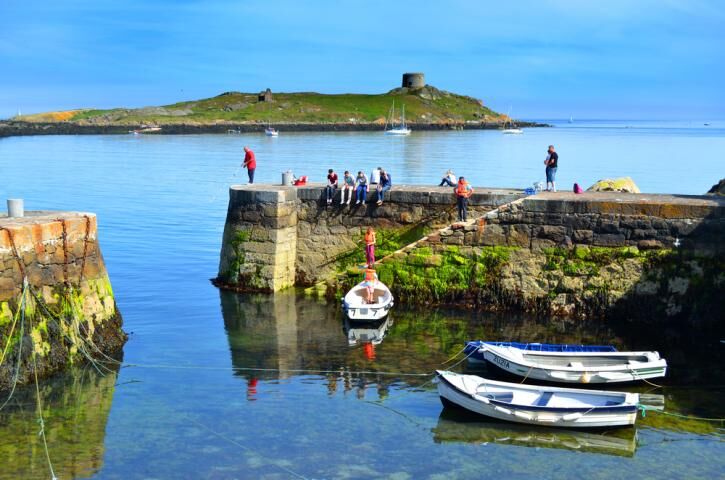 Coliemore Harbour with Dalkey Island behind